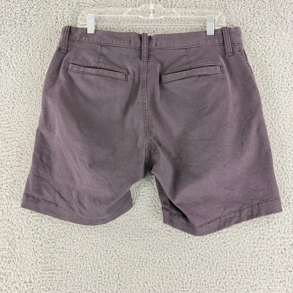 Madewell Chino Shorts Mens 33 Gray Coolmax Stretch Flat Front Casual 7 Inch